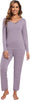 Viscose from Bamboo Women'S Pajama Sets Super Soft Long Sleeve Sleepwear Comfy Winter Pjs Sets S-4X