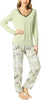 Viscose from Bamboo Women'S Pajama Sets Super Soft Long Sleeve Sleepwear Comfy Winter Pjs Sets S-4X